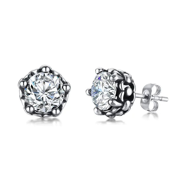 Black Stainless Steel Men's Earrings