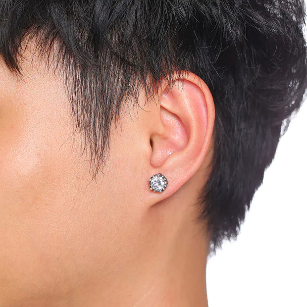 Black Stainless Steel Men's Earrings