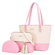 Women's Fashion PU Handbag and Crossbody Bag Set