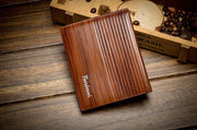 Men's Short Wallet with Wood Grain Design, Stylish Wallet