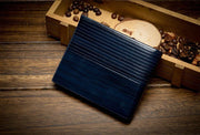 Men's Short Wallet with Wood Grain Design, Stylish Wallet
