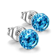 Blue pearl earrings