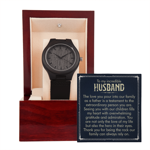 Wooden Watch - For Husband The Love You Pour