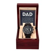Black Chronograph Watch - For Dad Your Presence Is A Gift