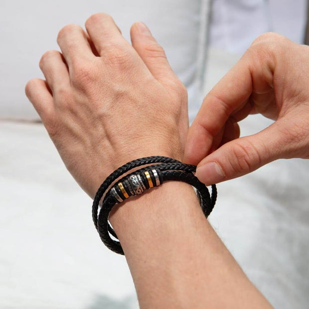 Love You Forever Bracelet - For Dad You Are My Rock