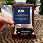 Love You Forever Bracelet - For Dad You Are My Rock