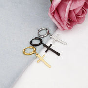Cross Titanium Steel Men's Earrings