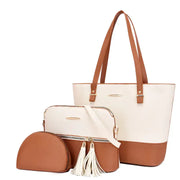 Women's Fashion PU Handbag and Crossbody Bag Set