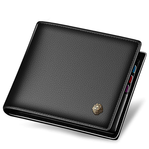 Genuine Leather Men's Slim Wallet